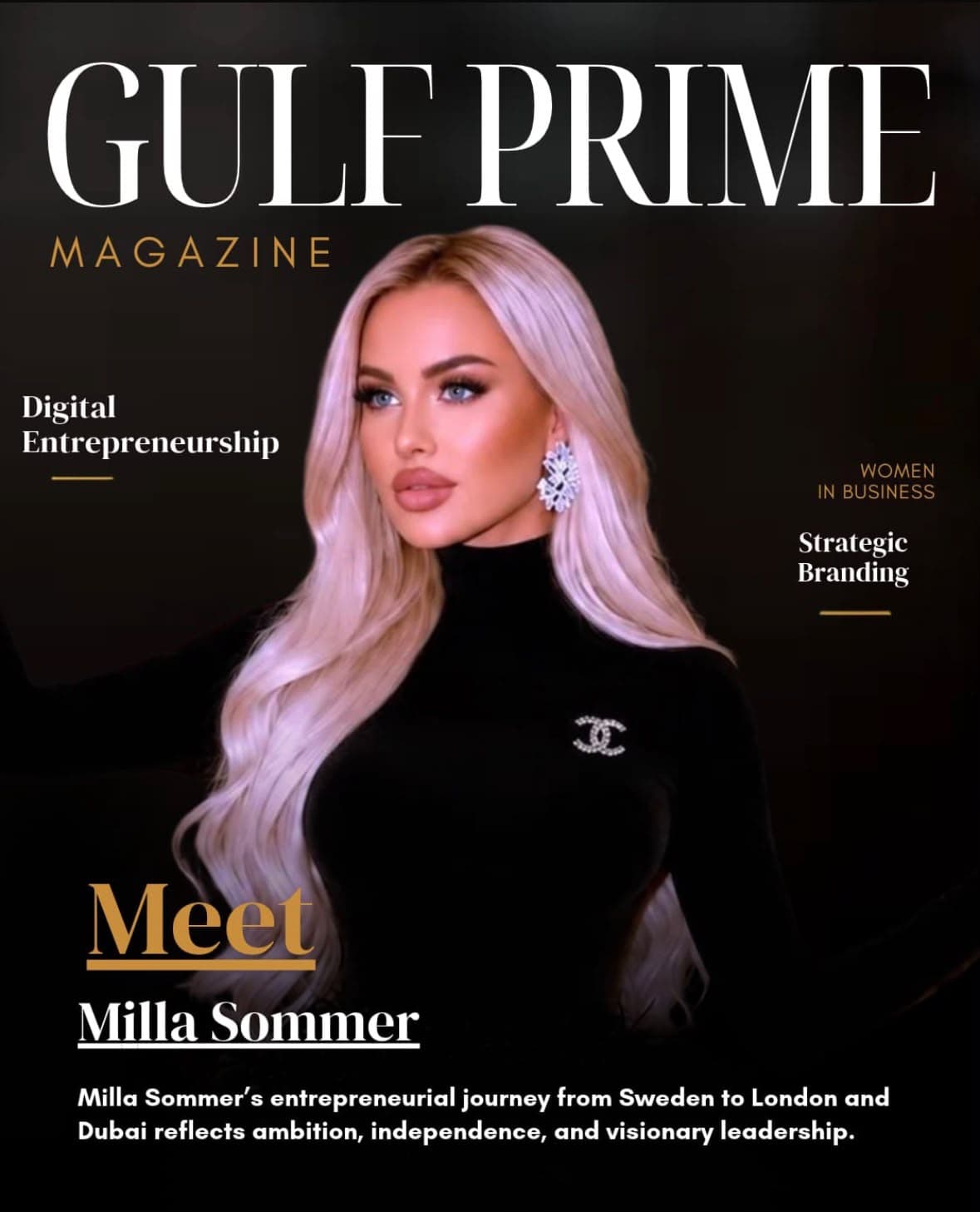 Milla Sommer featured in Gulf Prime Magazine